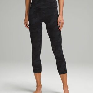 Lululemon Align High-Waist Black Camo Capri Leggings - Women